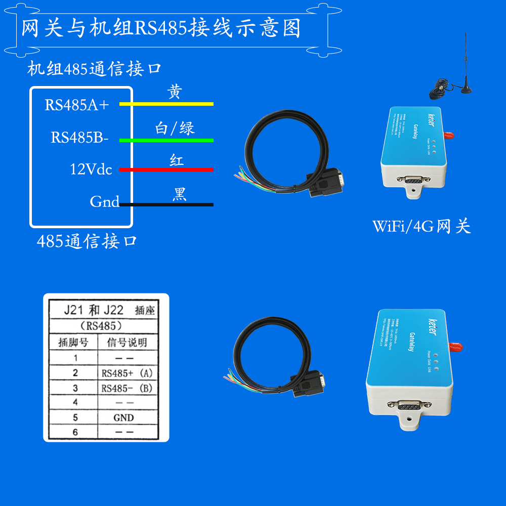 佳力图ME氟泵节能型机房空调网关安装与接线说明图
