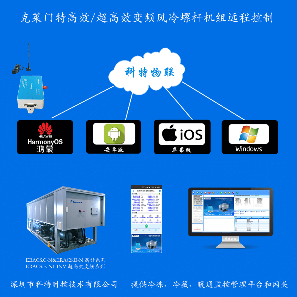 克莱门特高效/高效变频满液式水冷螺杆冷水机组
