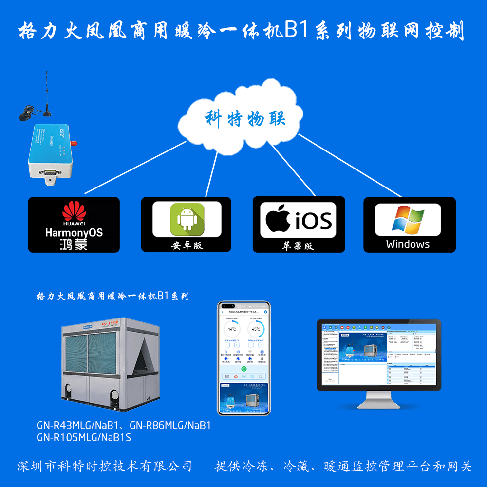 格力火凤凰商用暖冷一体机B1系列远程控制网关产品图