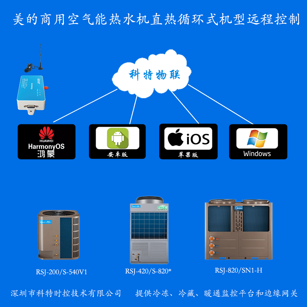 美的商用空气能热水机直热循环式机型
