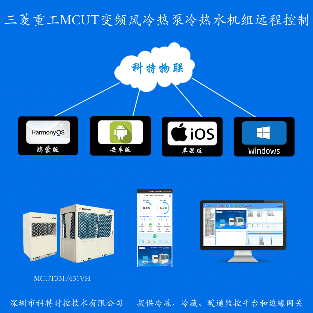 三菱重工MCUT变频系列风冷热泵冷热水机组远程控制网关