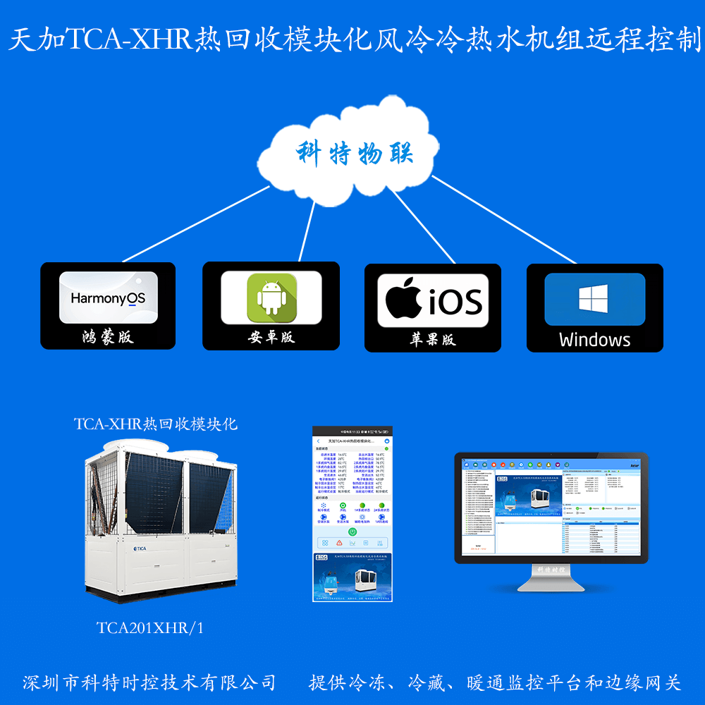 天加热回收模块化风冷冷热水机组远程控制网关
