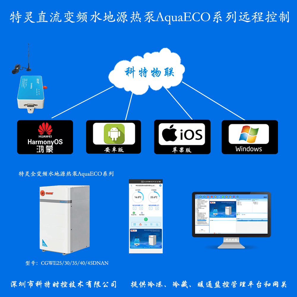 特灵直流变频水地源热泵AquaECO系列远程控制网关