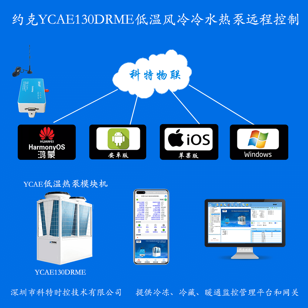 约克YCAE130DRME低温风冷冷水热泵远程控制网关
